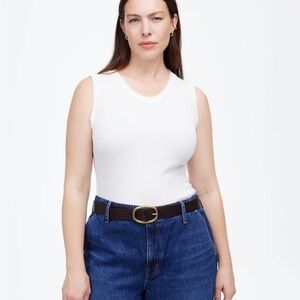 (Re)generative Cotton Ribbed High V-Neck Tank